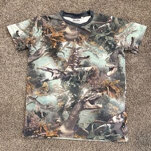 Molo Jungle Dinosaur Kids T-Shirt - Green and Brown